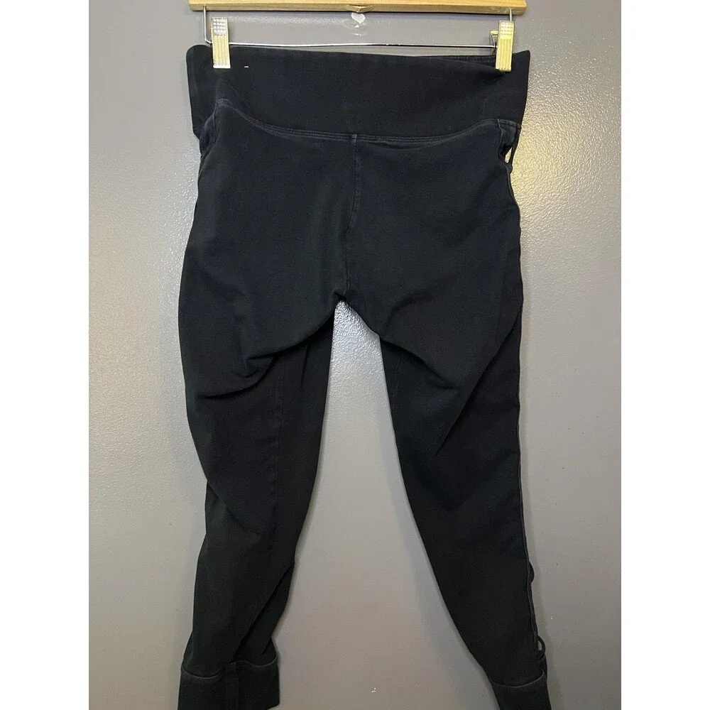 PINK Victoria's Secret Leggings Womens Medium Black Yoga Lattice Cutout - Picture 7 of 8